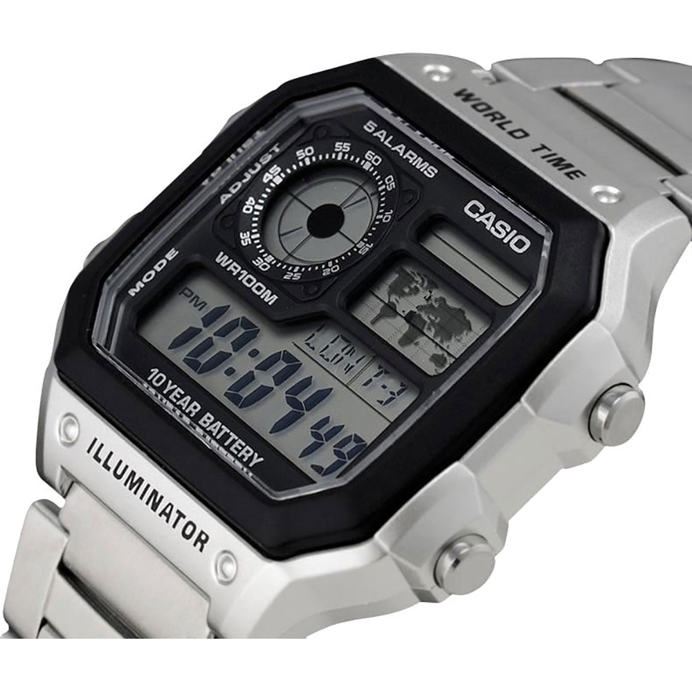 Casio Collection AE-1200WHD-1AVEF World Time Uhr • EAN: 4971850968801 •