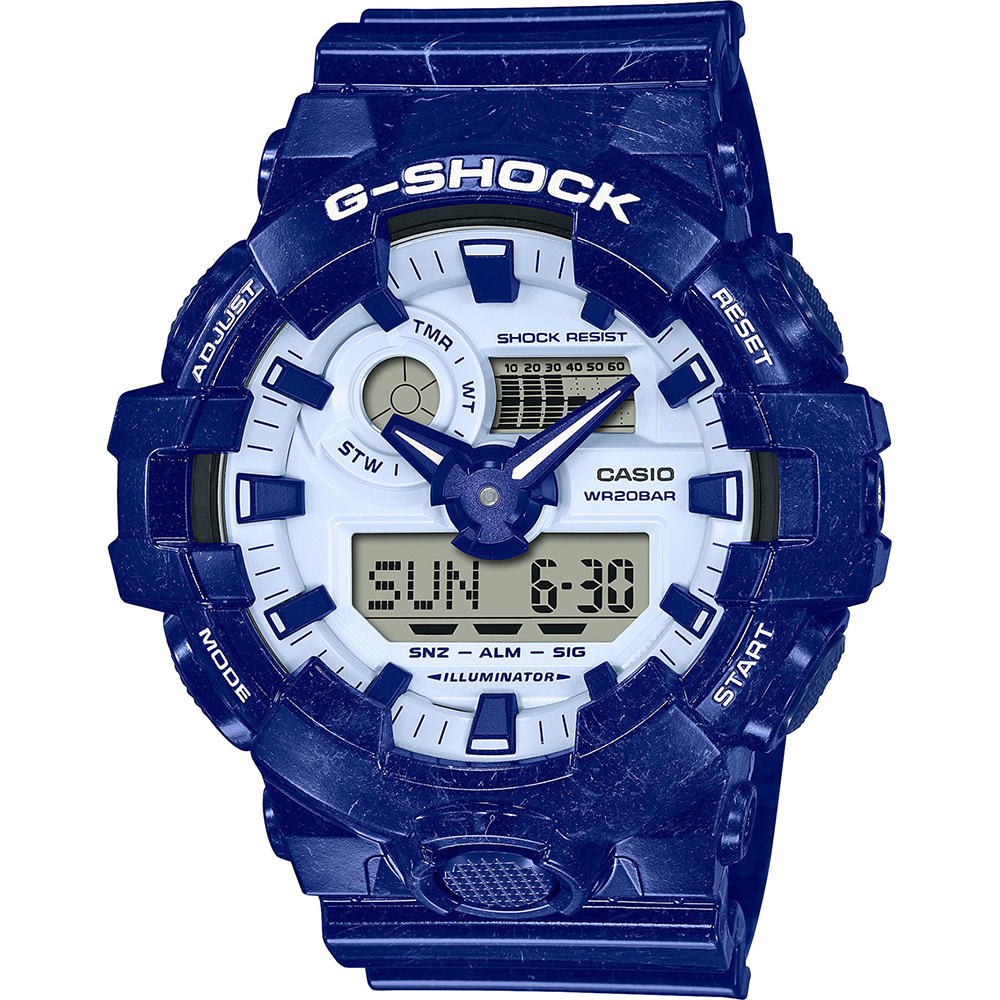 Montre G-Shock Classic Style GA-700BWP-2AER Blue and white pottery