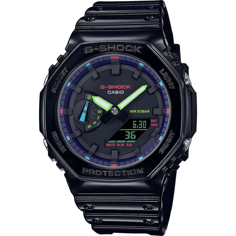 Relógio G-Shock Classic Style GA-2100RGB-1AER Virtual Rainbow