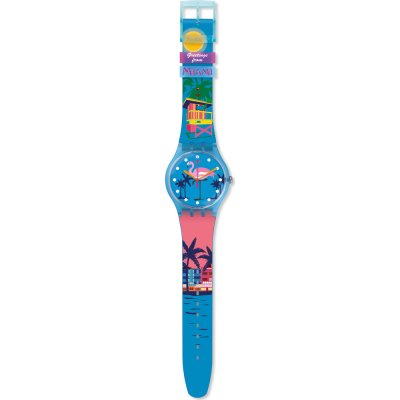 Montre Swatch Originals Large (41mm) SUOZ230 Miami Vibes