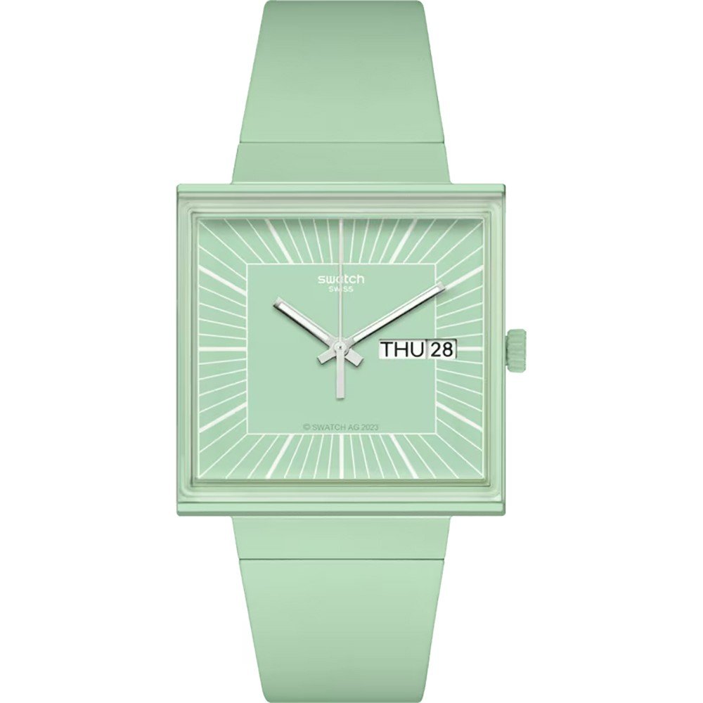 Swatch What If - Square SO34G701 What If... Mint? Uhr