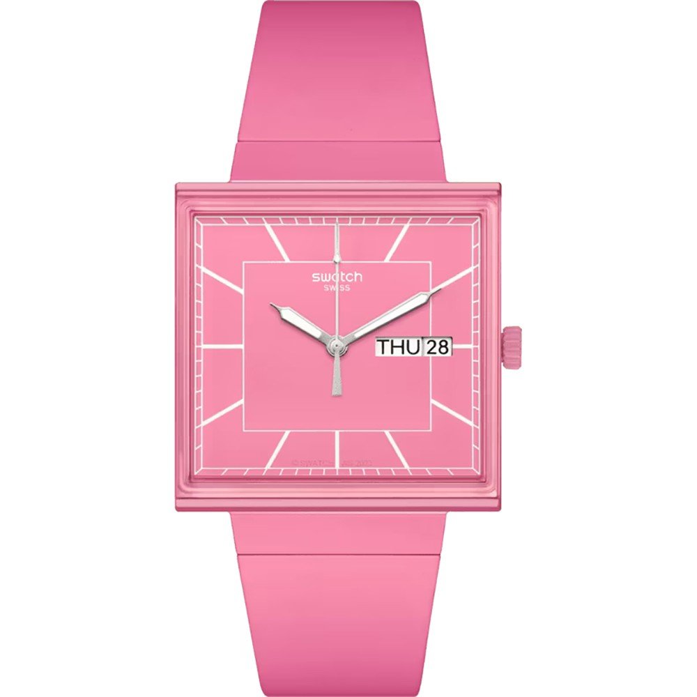 Swatch What If - Square SO34P700 What If... Rose? Uhr