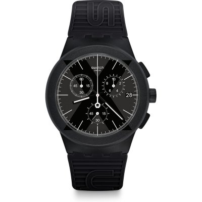 Montre Swatch New Chrono Plastic SUSB413 X-District Black