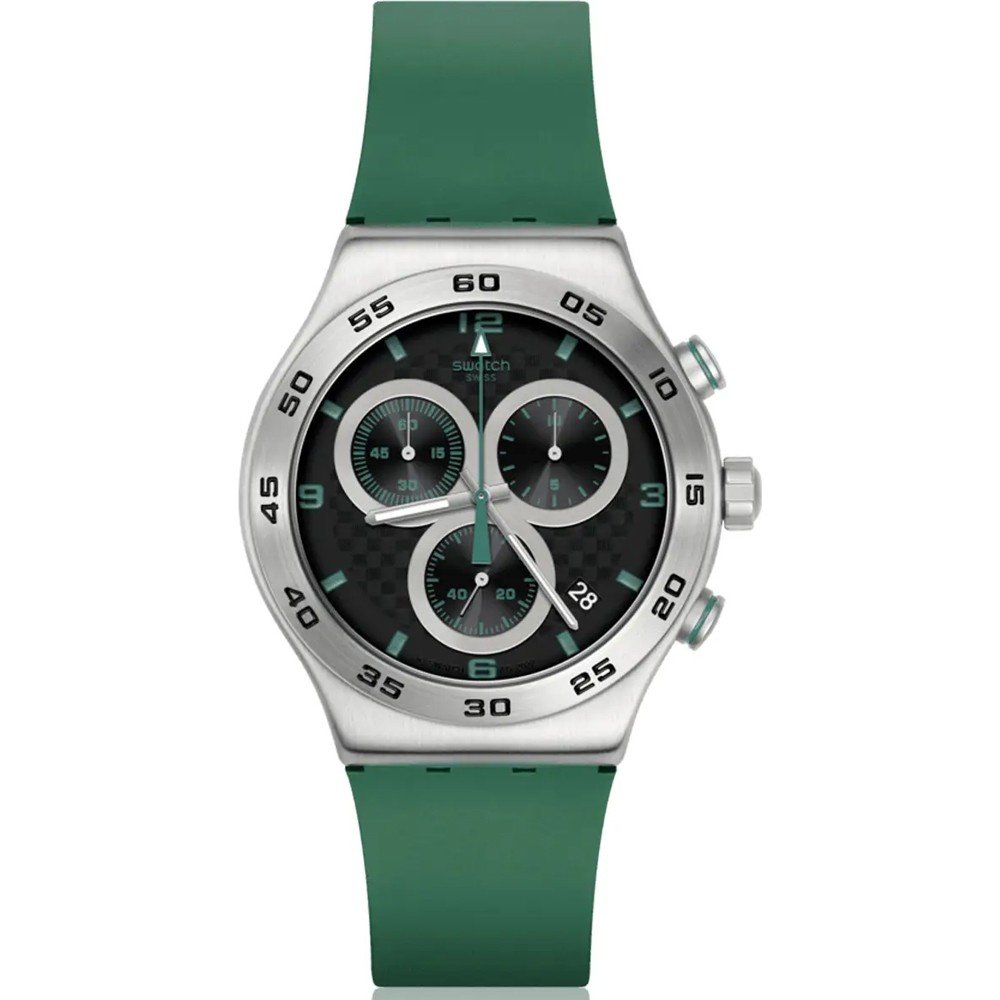 Relógio Swatch Irony - Chrono New YVS525 Crimson Carbonic Green